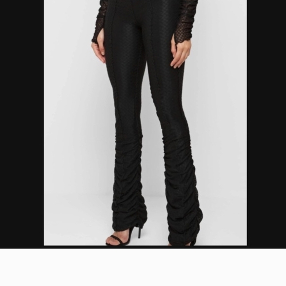 Maniere De Voir Black Boot Cut Flare Pants - Picture 1 of 13